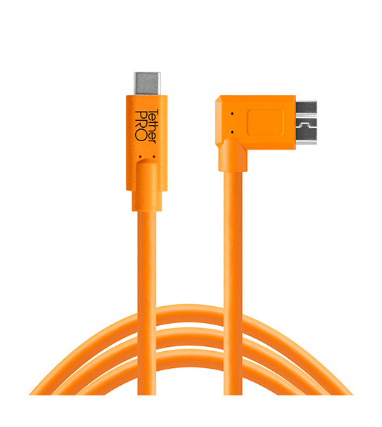 Tether Tools TetherPro USB-C to 3.0 Micro-B Right Angle 4,6m orange